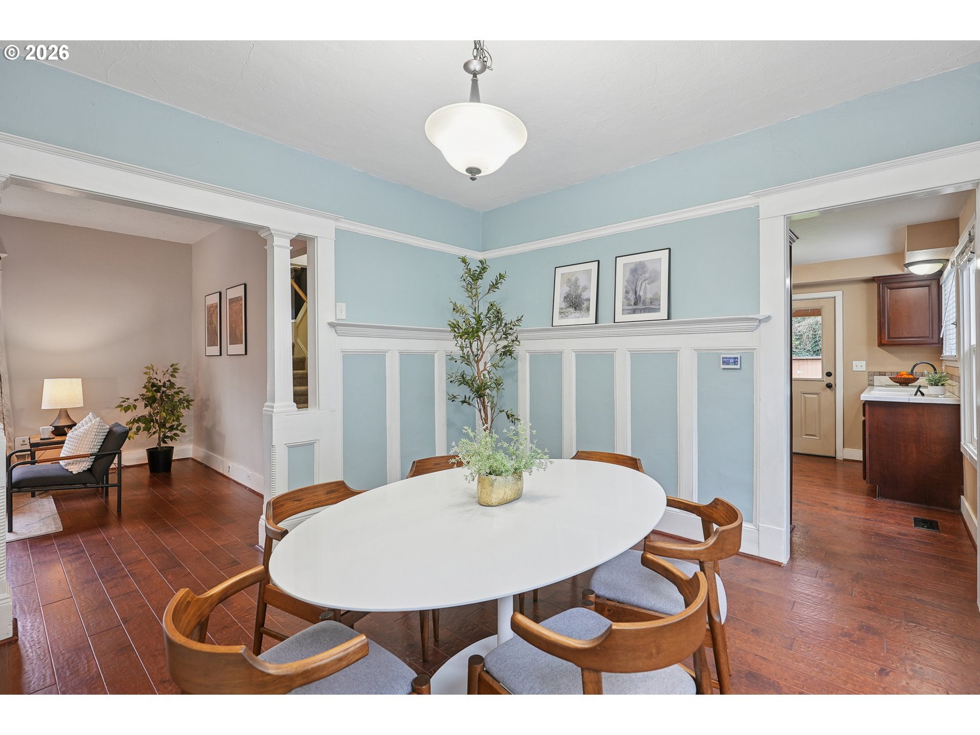 9306 Southwest 30th Avenue Portland, OR 97219 - Photo 8 of 30 a view of a dining room with furniture and wooden floor