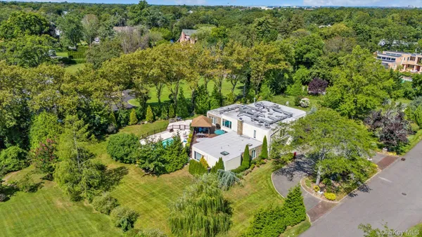 an aerial view of multiple house