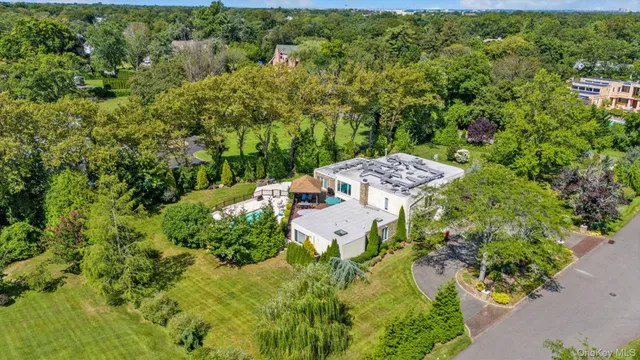an aerial view of multiple house