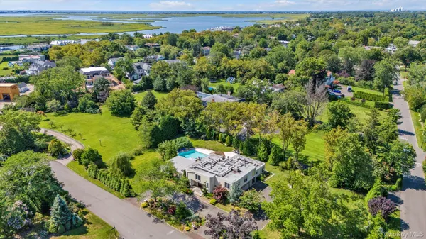 a view of a garden with an outdoor space