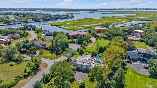 a view of a city with an ocean view