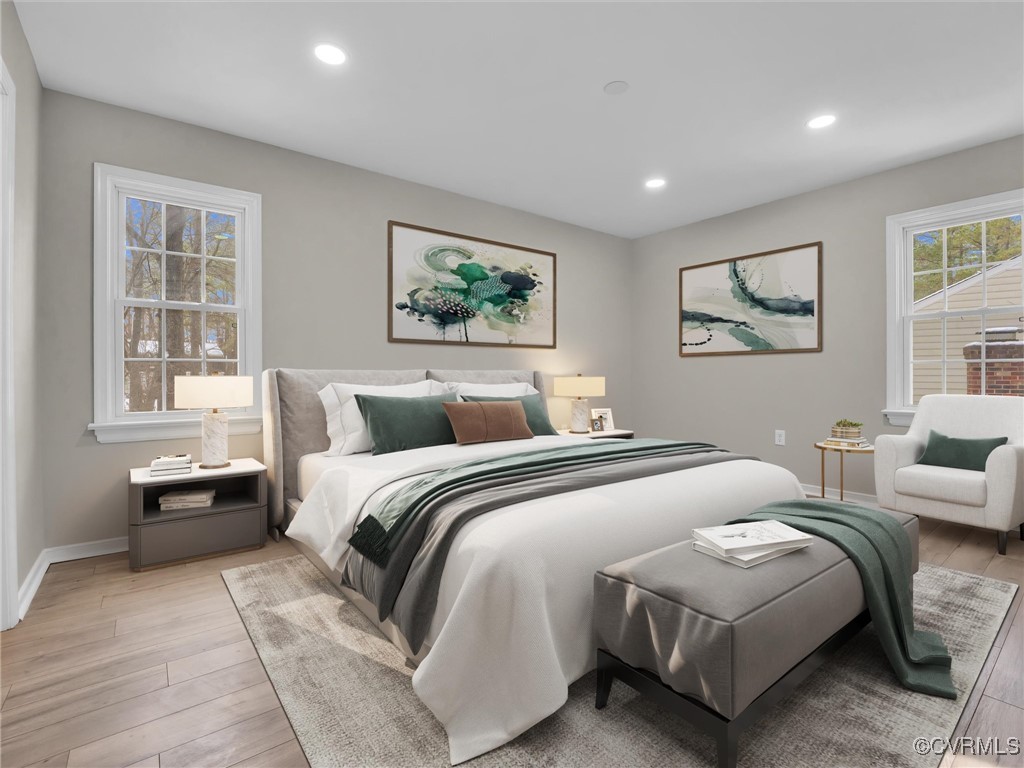 4716 Archduke Road Glen Allen, VA 23060 - Photo 5 of 33 Bedroom featuring light hardwood / wood-style floo