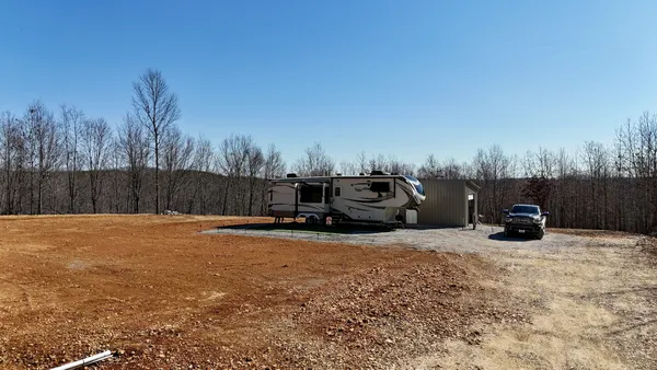 a view of a backyard of house