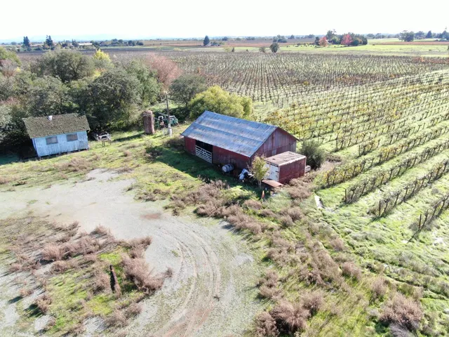 a view of backyard of house