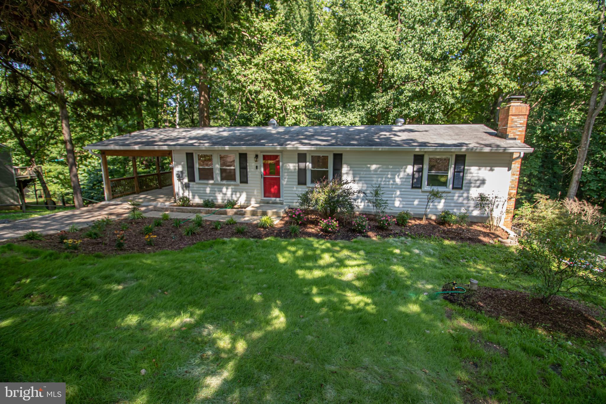 Landscaped yard