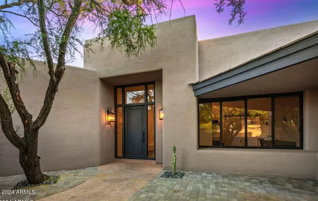 a front view of a house