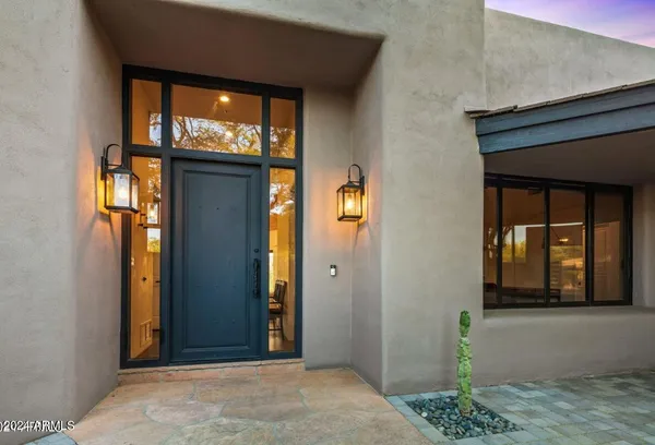 a view of front door of house