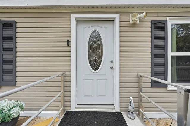 a outdoor space with hardwood