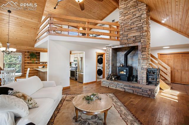 4 Kutsu Ridge Road Florissant, CO 80816 - Photo 11 of 47 Overlooking loft and owners suite upstairs
