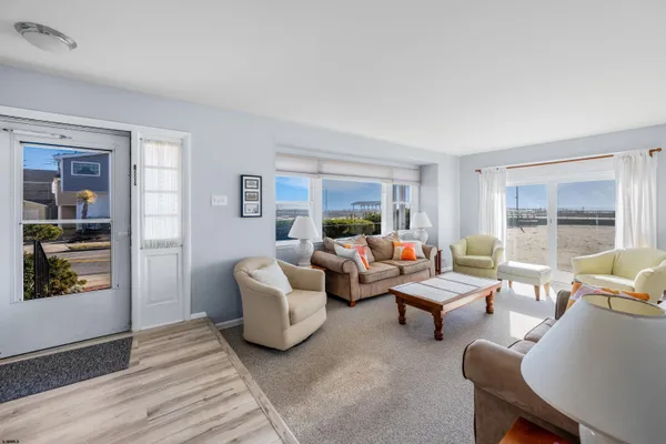 a view of ocean and mountain