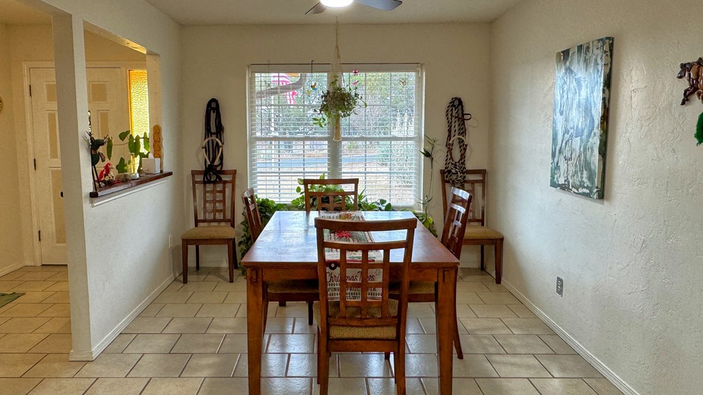 305 Rock Ridge Kerrville, TX 78028 - Photo 10 of 36 a view of a dining room with furniture window and outside view