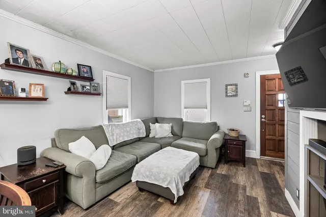 a living room with furniture and a couch