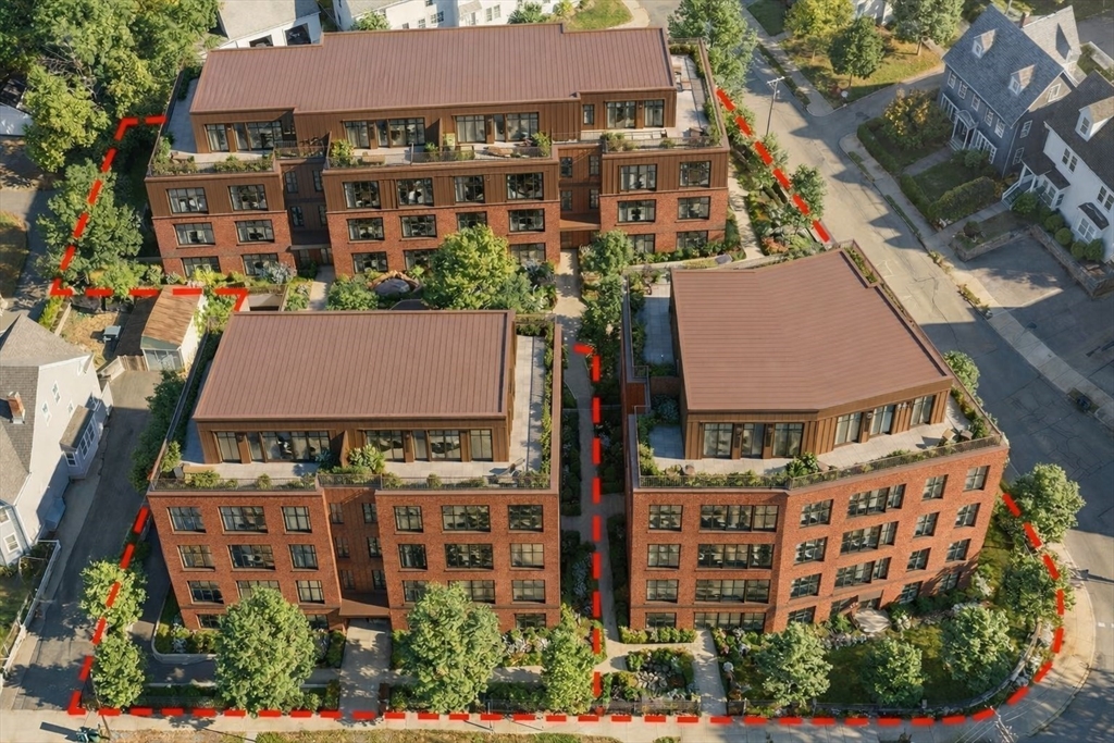 a aerial view of multiple houses