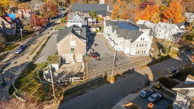 an aerial view of multiple house