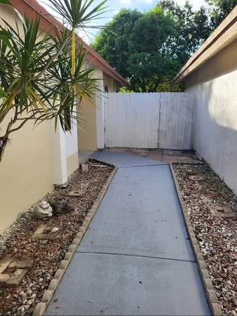 a backyard of a house