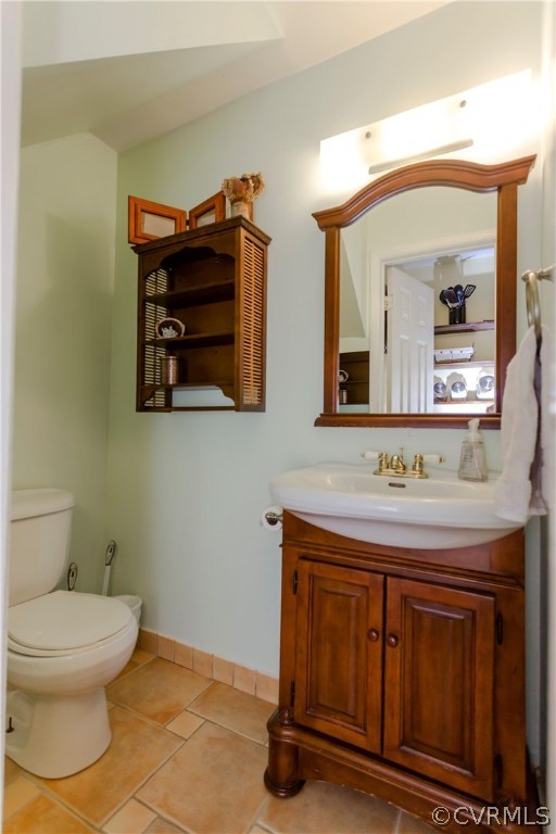 12406 Duck River Road Midlothian, VA 23112 - Photo 8 of 29 a bathroom with a toilet a sink and mirror