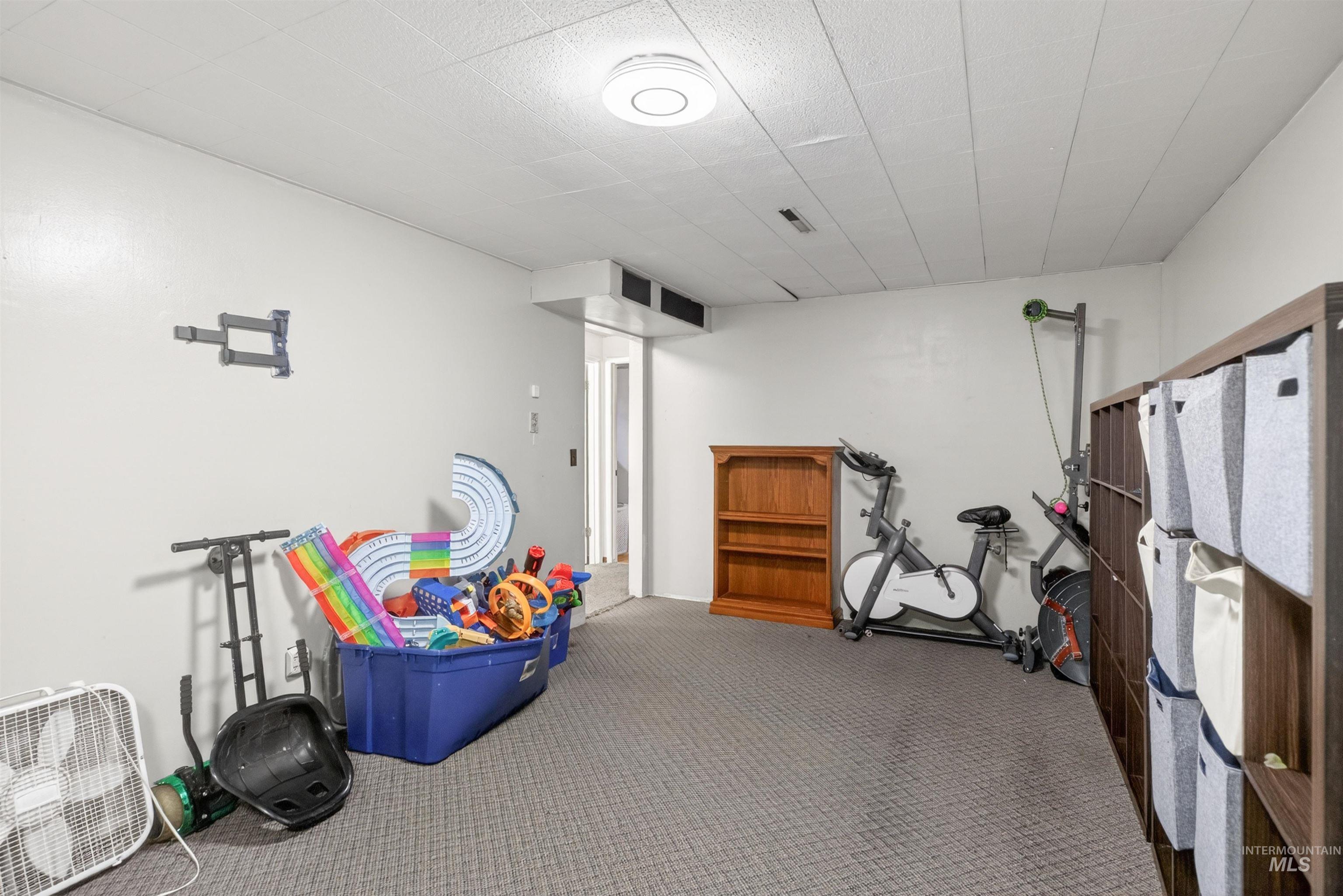 247 North Beech Street Genesee, ID 83832 - Photo 22 of 27 Carpeted room with white walls and a white acoustical tile ceiling