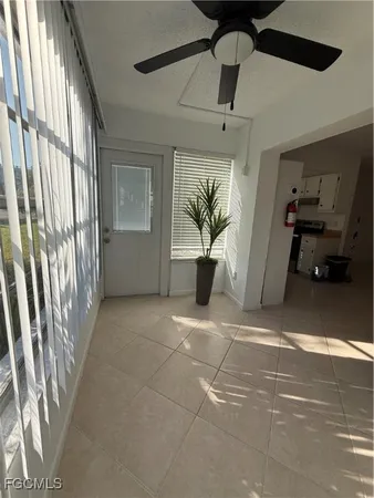 a view of empty room and porch