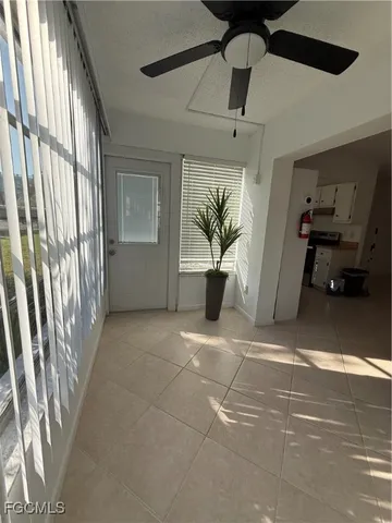 a view of empty room and porch