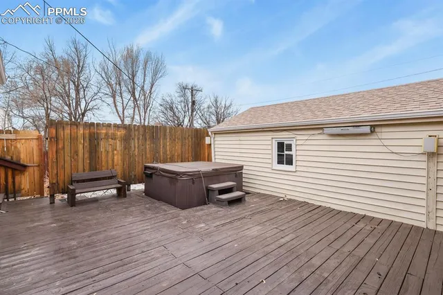 a view of a terrace with outdoor seating