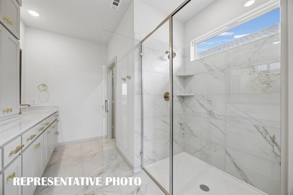 3775 Goddard Road McKinney, TX 75071 - Photo 13 of 20 Featuring an oversized walk in shower, long luxurious showers are in your future! REPRESENTATIVE PHOTO