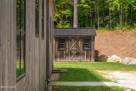 a view of a porch with a yard