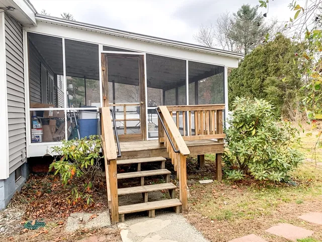 a house view with a garden space