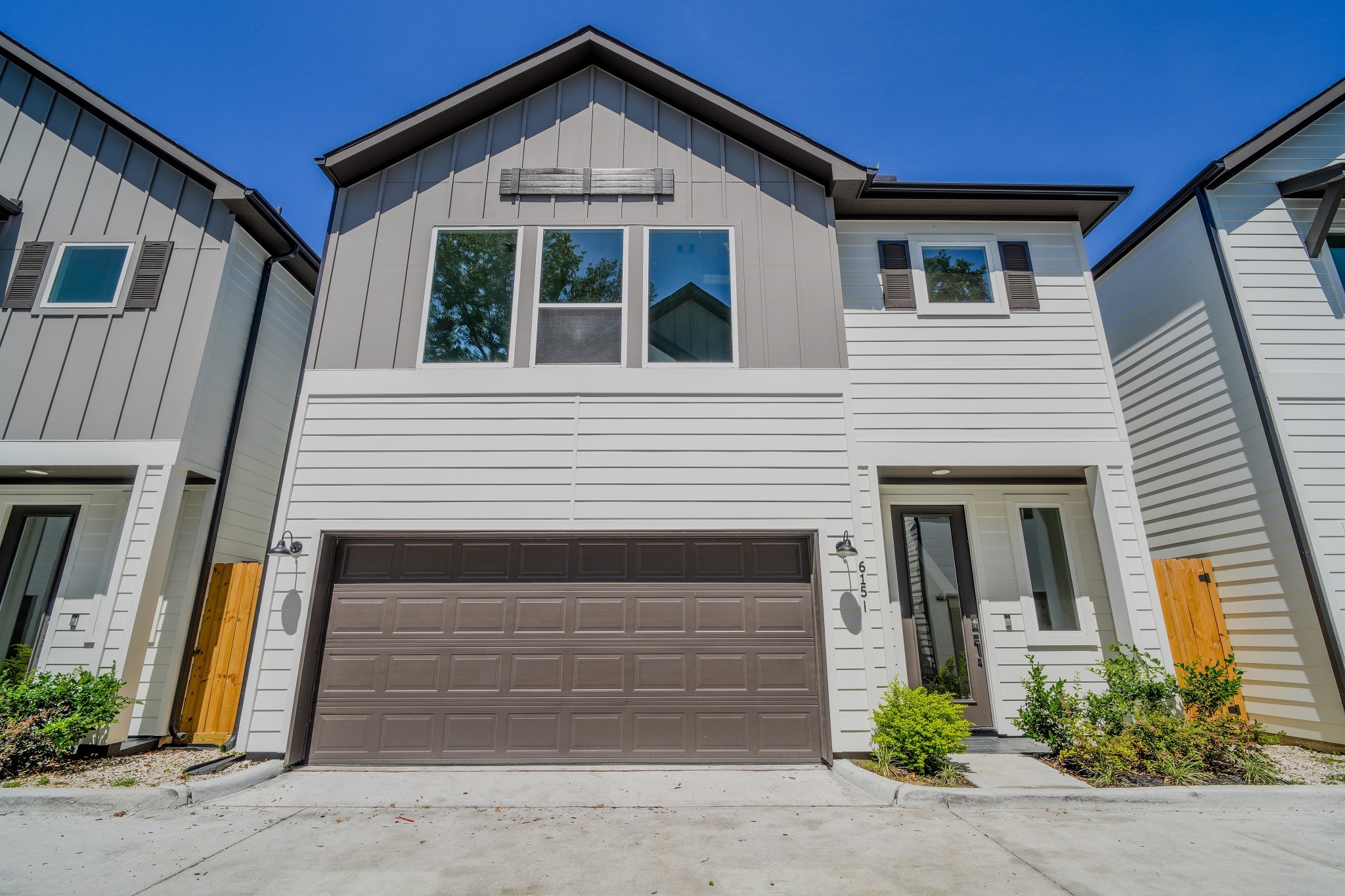 a front view of a house