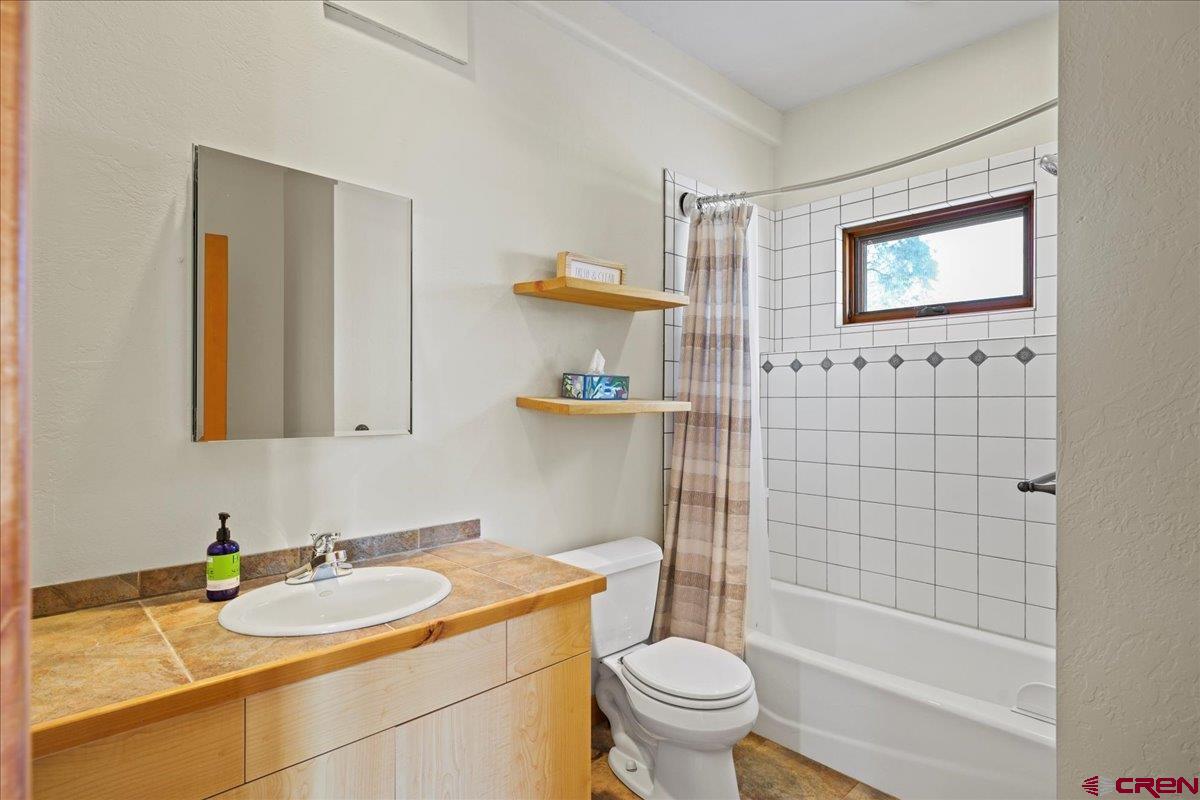 1578 Aspen Drive Ridgway, CO 81432 - Photo 33 of 45 a bathroom with a sink a toilet and shower