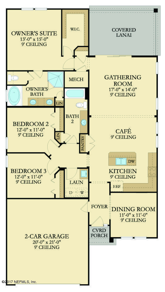 2333 Reese Way Jacksonville, FL 32246 - Photo 2 of 2 LNR-JAC-1689-HalleClassic_F1_NoFurn_533
