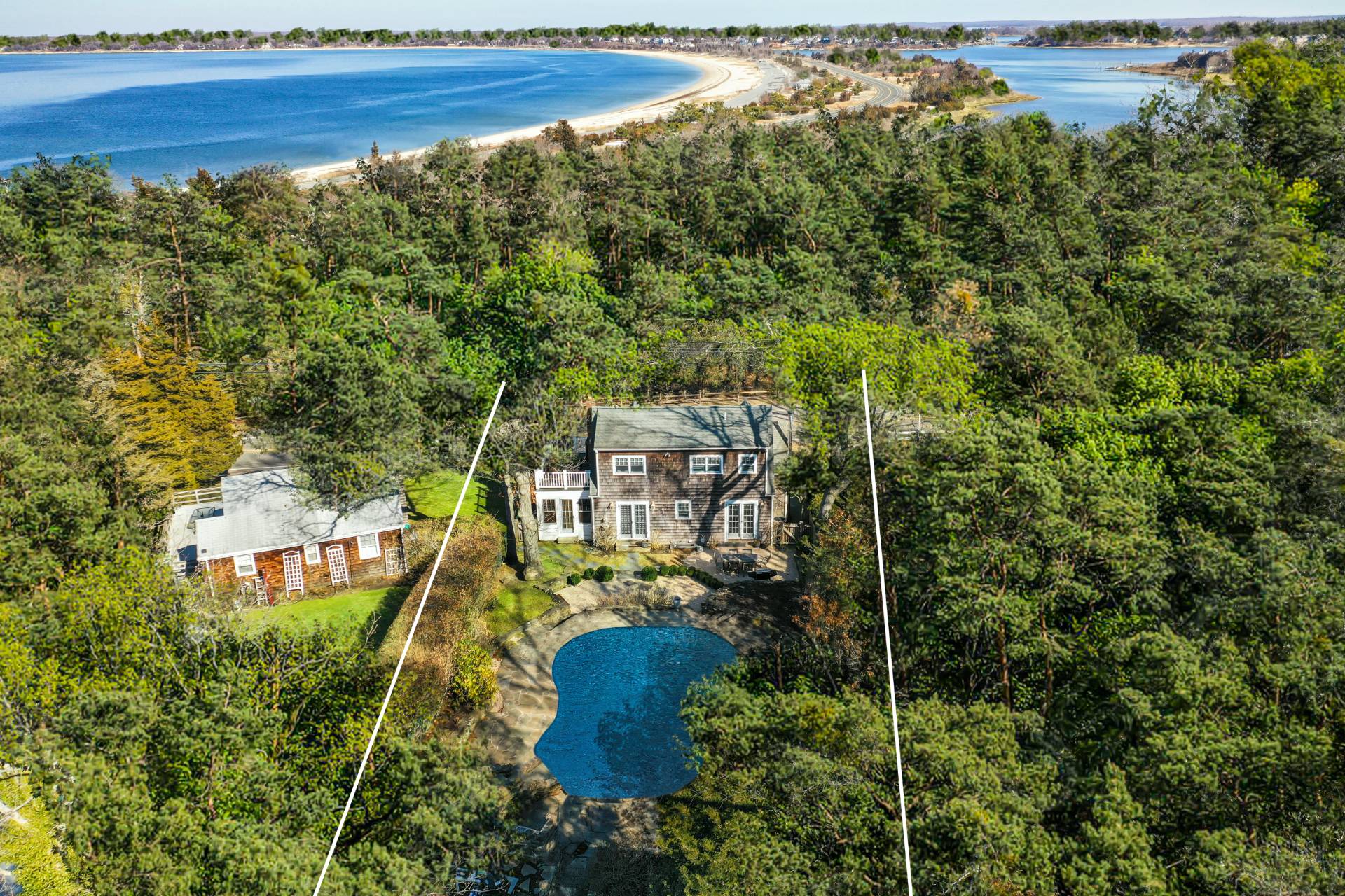 3752 Noyack Road Sag Harbor, NY 11963 - Photo 28 of 28 a view of a house with a yard and sitting area