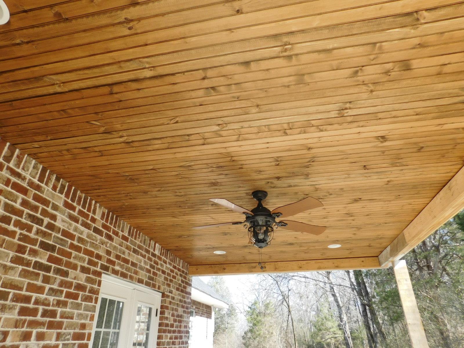 1431 Old Lake Road Lewisburg, TN 37091 - Photo 6 of 29 Back porch with wood beaded ceiling