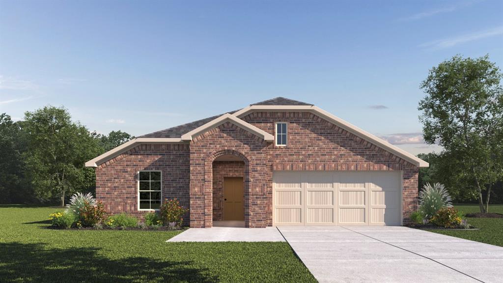 9812 Lariat Drive Aubrey, TX 76227 - Photo 1 of 1 a front view of a house with a yard and garage