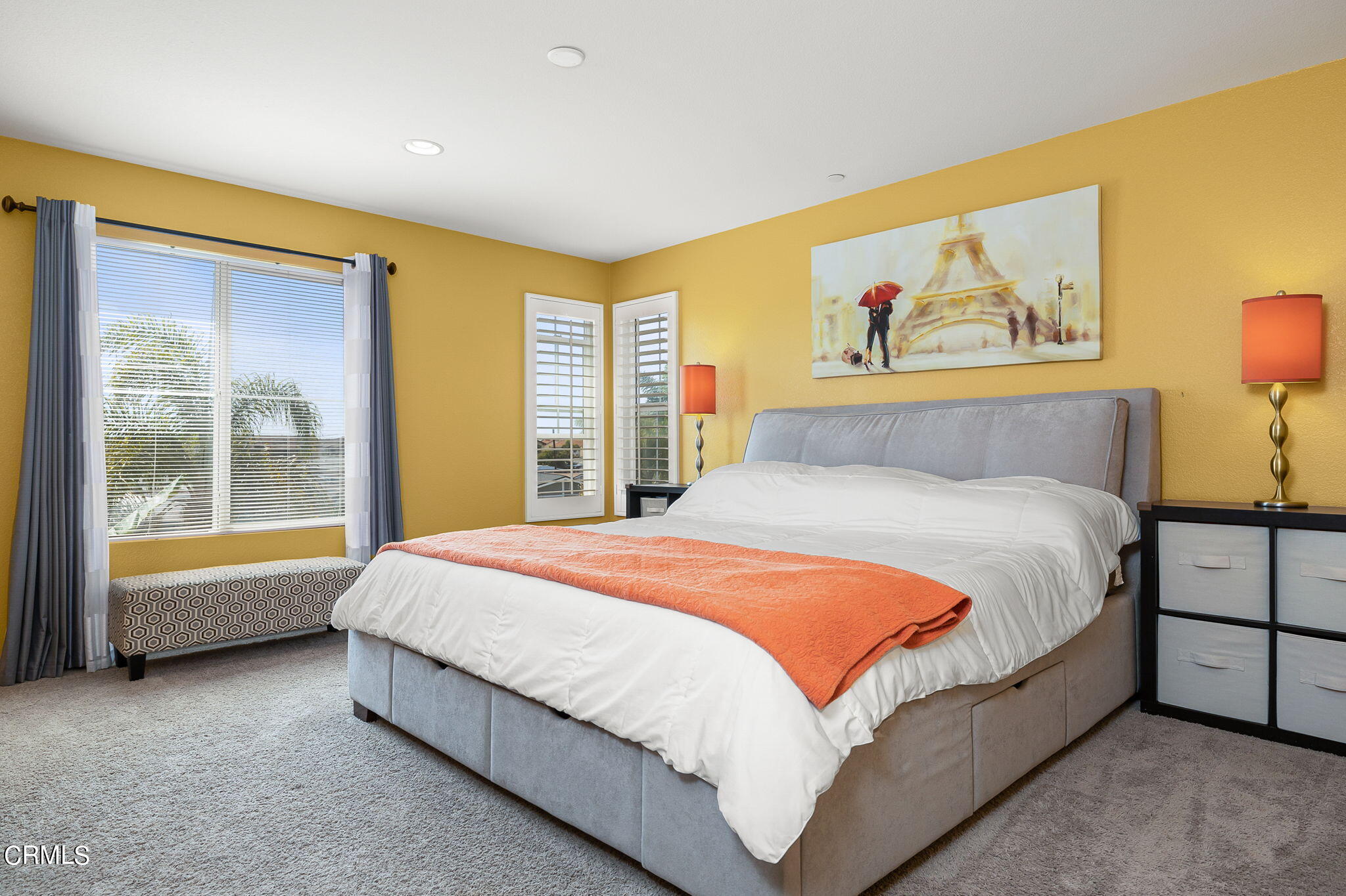 528 Field Street Oxnard, CA 93033 - Photo 8 of 24 a spacious bedroom with a bed and glass window
