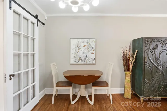 a view of a chairs in a room