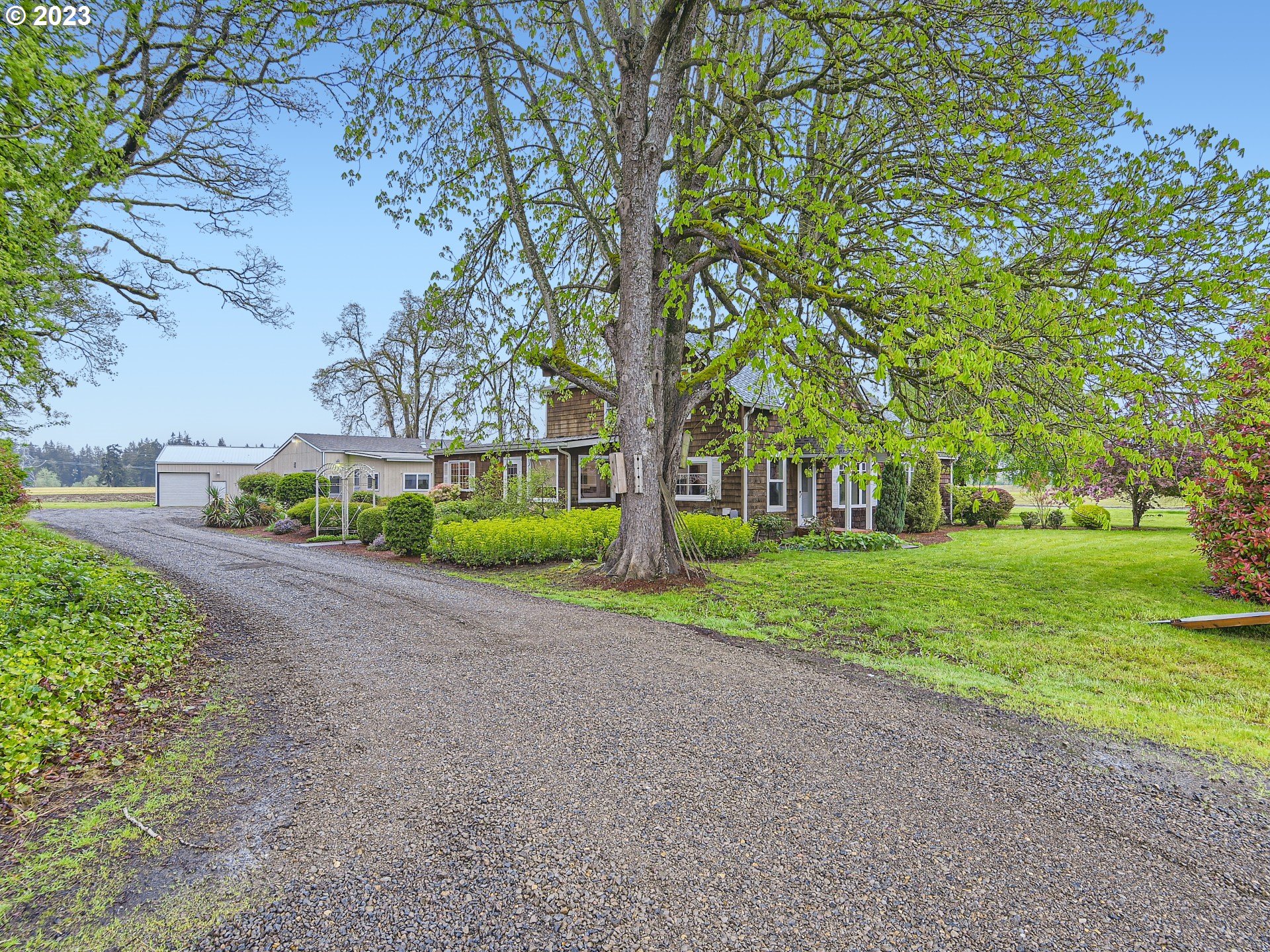 32062 South Barlow Road Canby, OR 97013 - Photo 2 of 33 a view of a house with a big yard and large trees