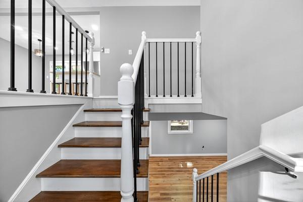 1864 Glen Echo Drive Decatur, GA 30032 - Photo 2 of 38 a view of staircase with black white walls