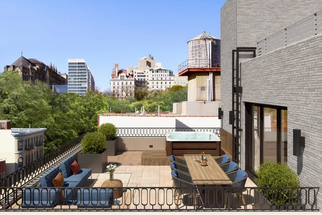 a view of a city from a balcony