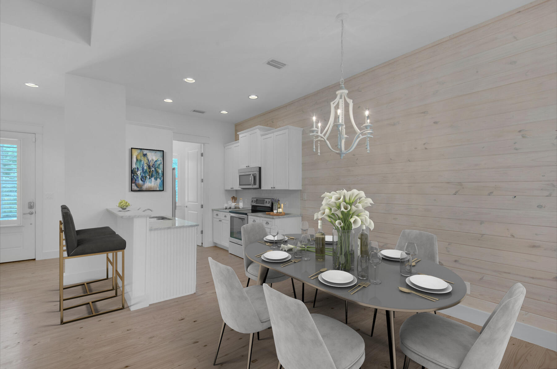 10 Gulfview Way Santa Rosa Beach, FL 32459 - Photo 5 of 30 a view of a dining room with furniture and wooden floor