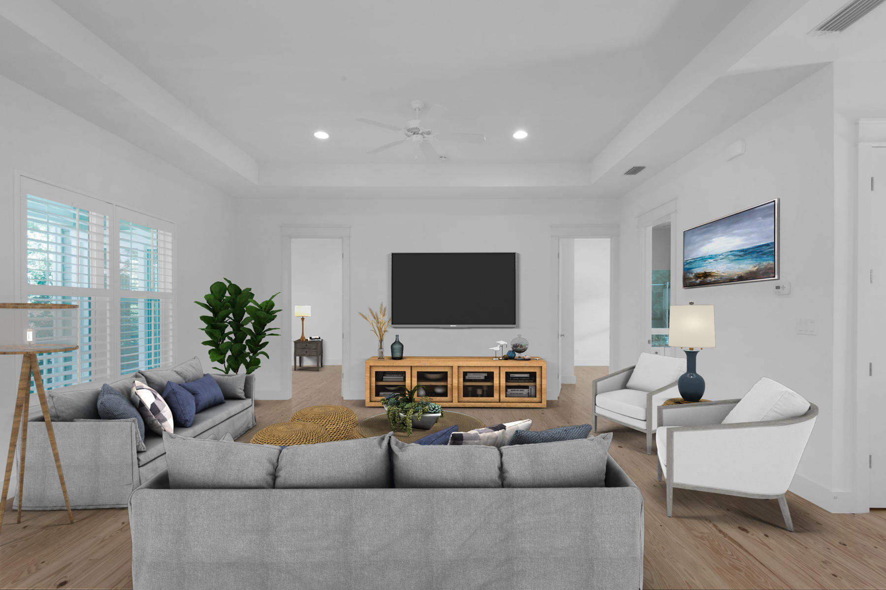 10 Gulfview Way Santa Rosa Beach, FL 32459 - Photo 7 of 30 a living room with furniture and a flat screen tv