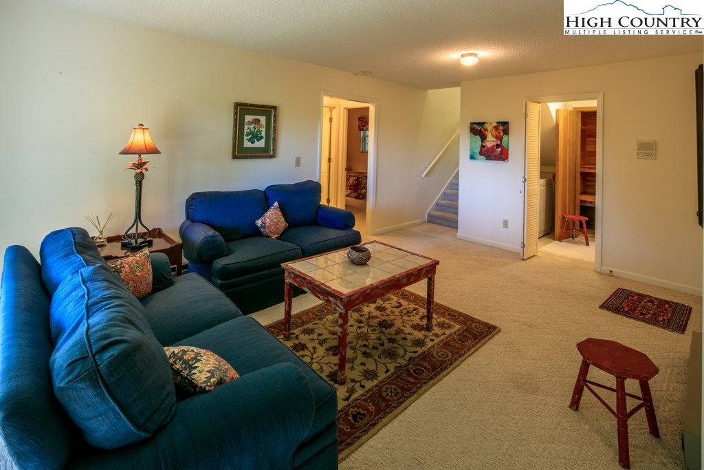 304 Lakeledge Road Beech Mountain, NC 28604 - Photo 29 of 42 a living room with furniture and a rug