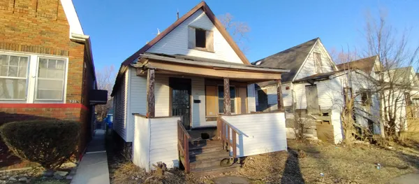 a view of a house with a small porch