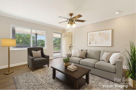 1024 Old Mountain View Road Mount Holly, NC 28120 - Photo 11 of 41 a living room with furniture and a large window