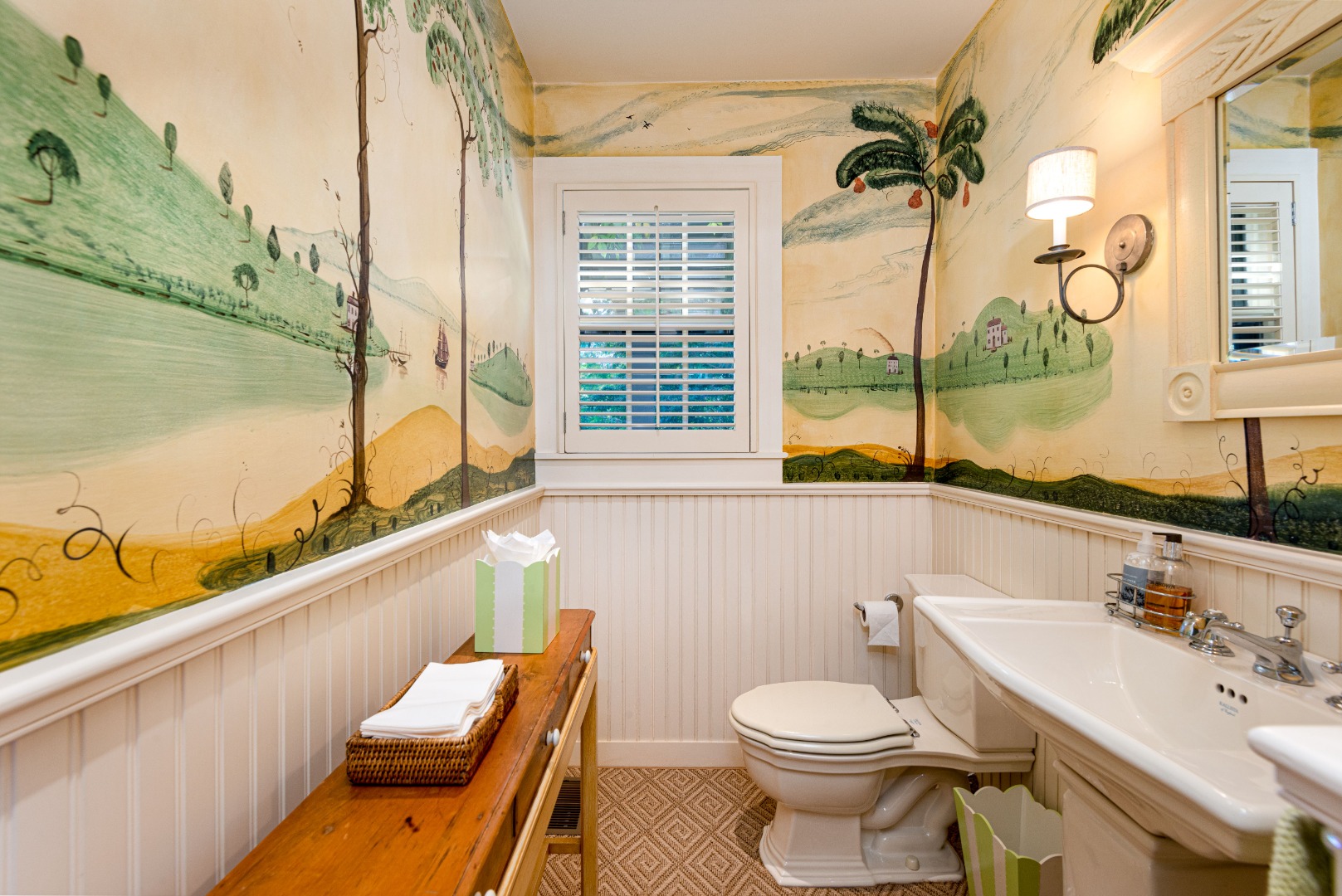 26 Pocomo Road Nantucket, MA 02554 - Photo 12 of 43 a bathroom with a sink a toilet and a mirror
