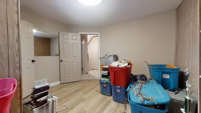 a workspace with furniture