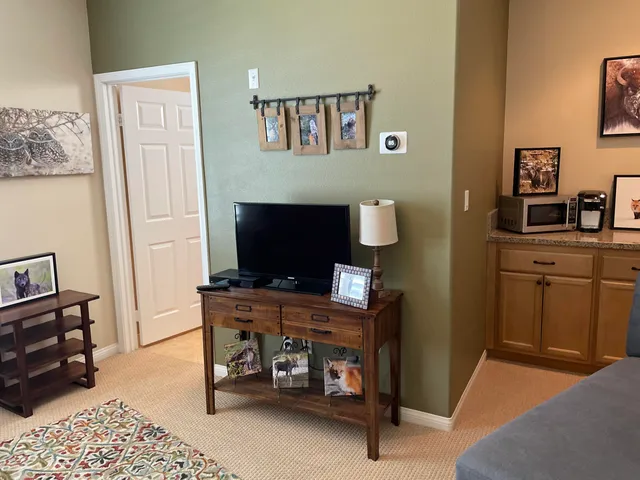 a room with furniture and a flat screen tv