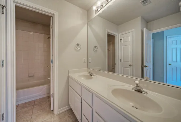 a bathroom with a sink and a bathtub