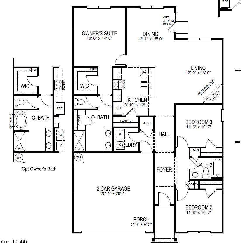 122 Mardella Way Holly Ridge, NC 28445 - Photo 3 of 44 Aria plan