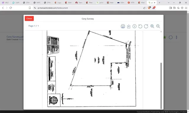a view of a yard with trees