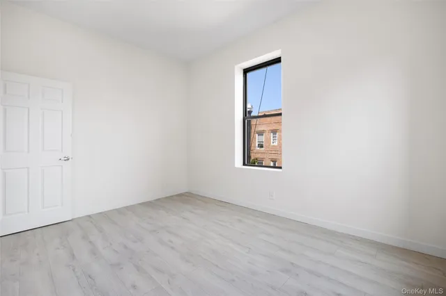 an empty room with a window